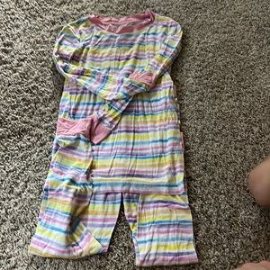 Little Sleepies Colorful Stripes Print. Size 4T.